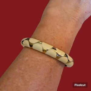 PREMIER DESIGNS Enamel Polka Dot Mod Clamper Bracelet